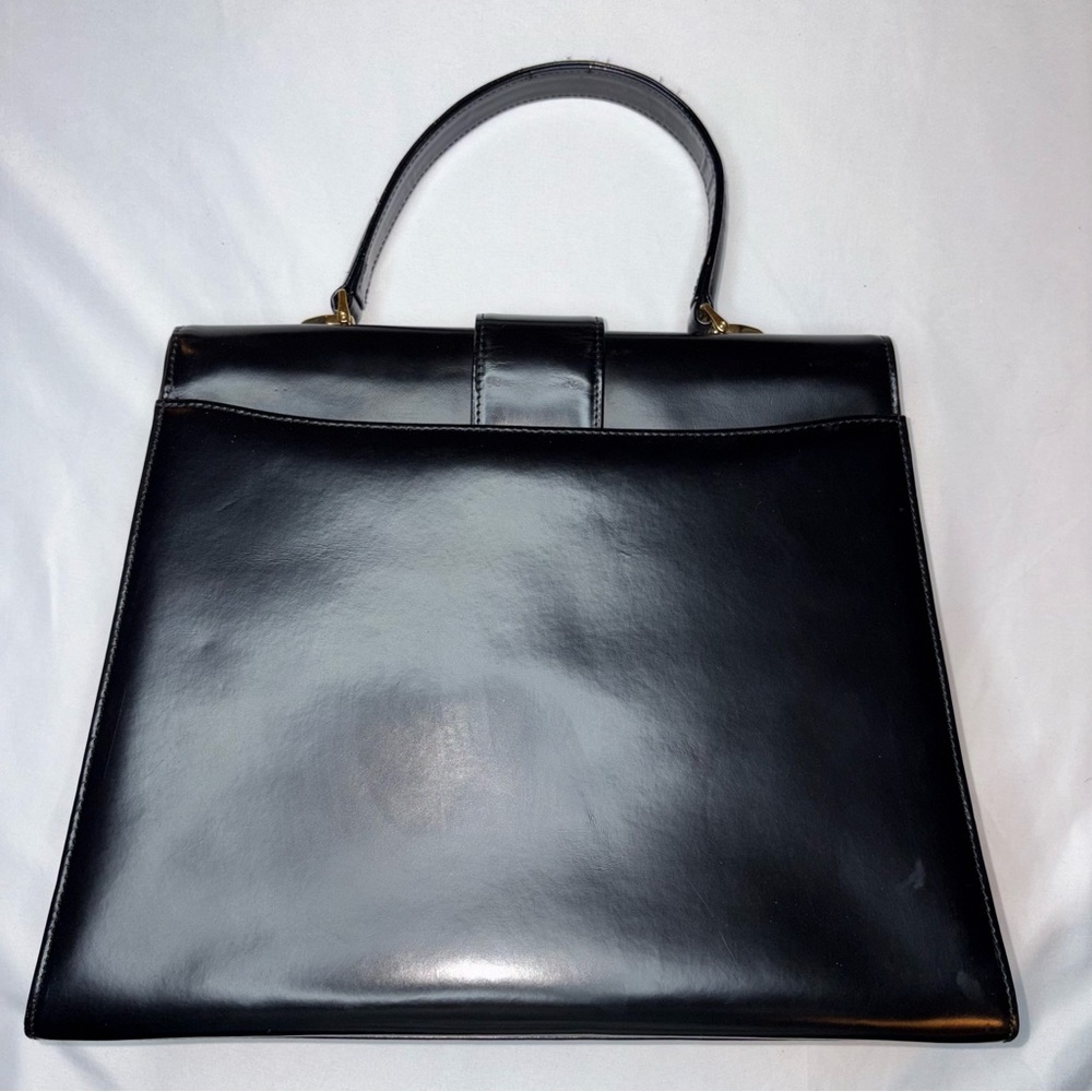 VALENTINO Black Top Handle Leather Bag EUC & STUNNING - Picture 7 of 14